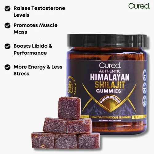 Authentic Himalayan Shilajit Gummies Sweetened With Organic Manuka Honey Flavored With Organic Blood Orange Oil & Organic Vanilla