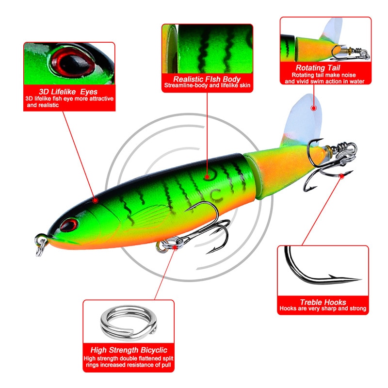 Propeller Surface Artificial Fake Bait