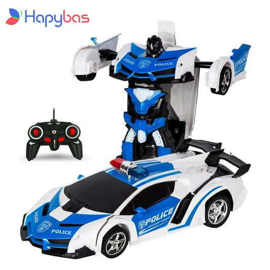 Electric Universal Deformation Police Toy Car