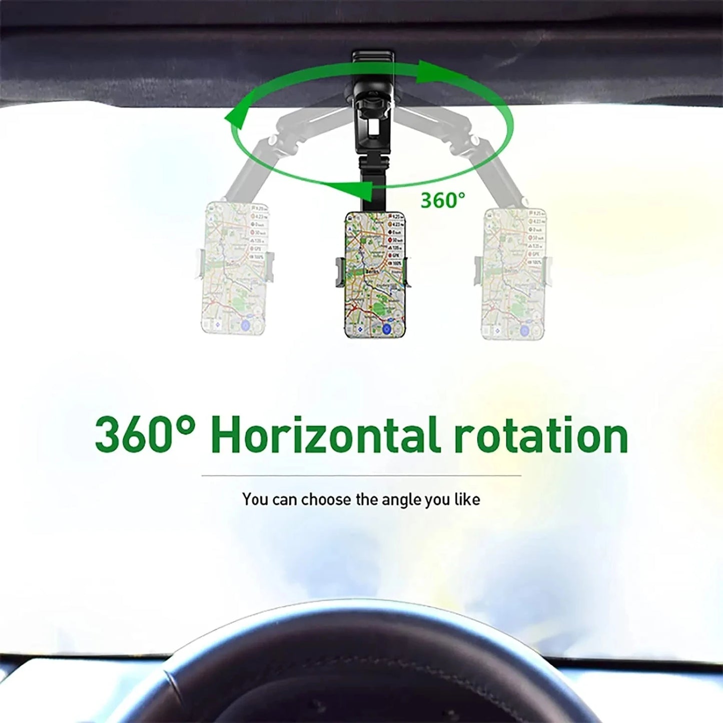 Rotatable and Retractable Car Phone Holder