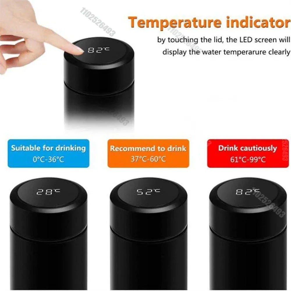 Stainless steel lettering intelligent temperature control insulation cup