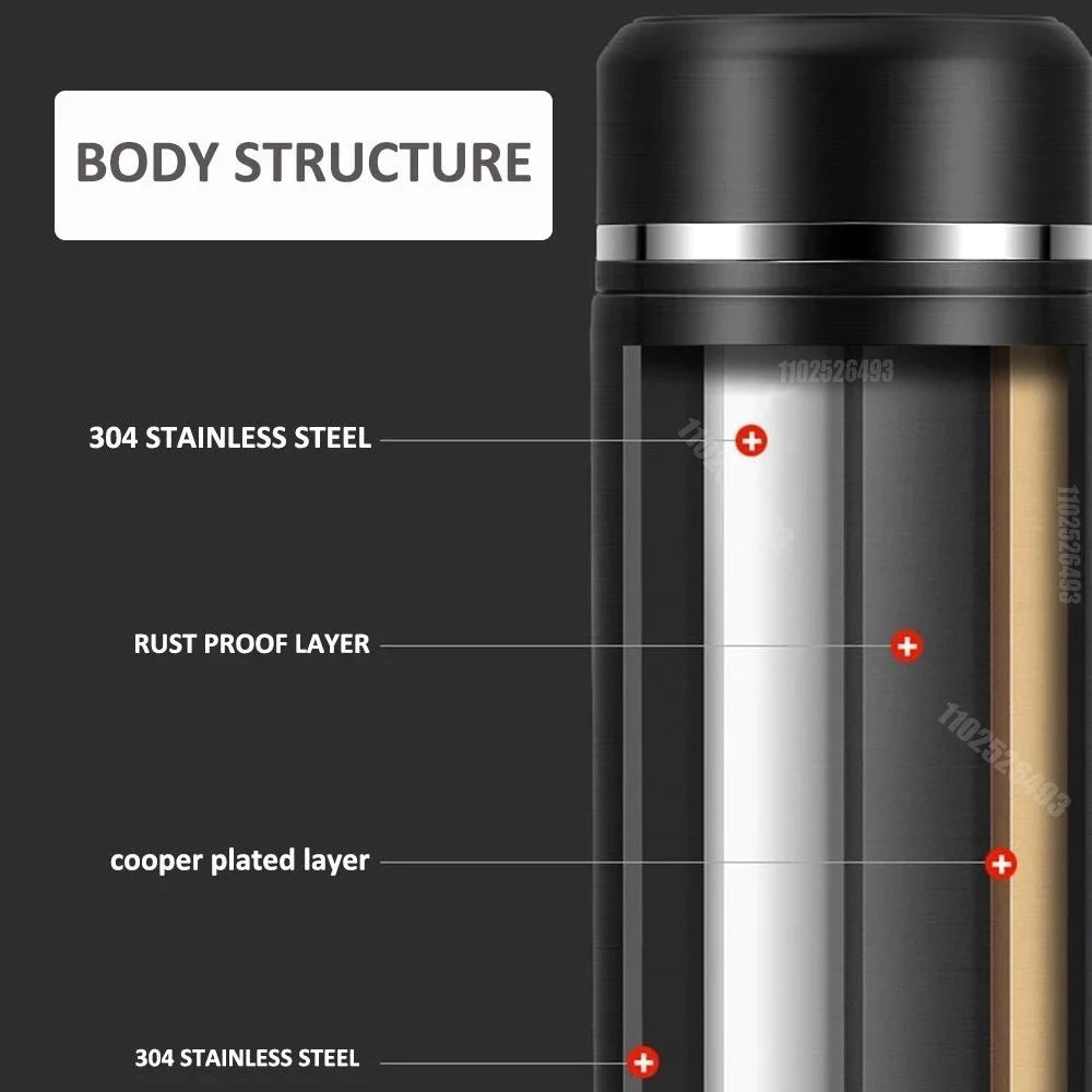 Stainless steel lettering intelligent temperature control insulation cup