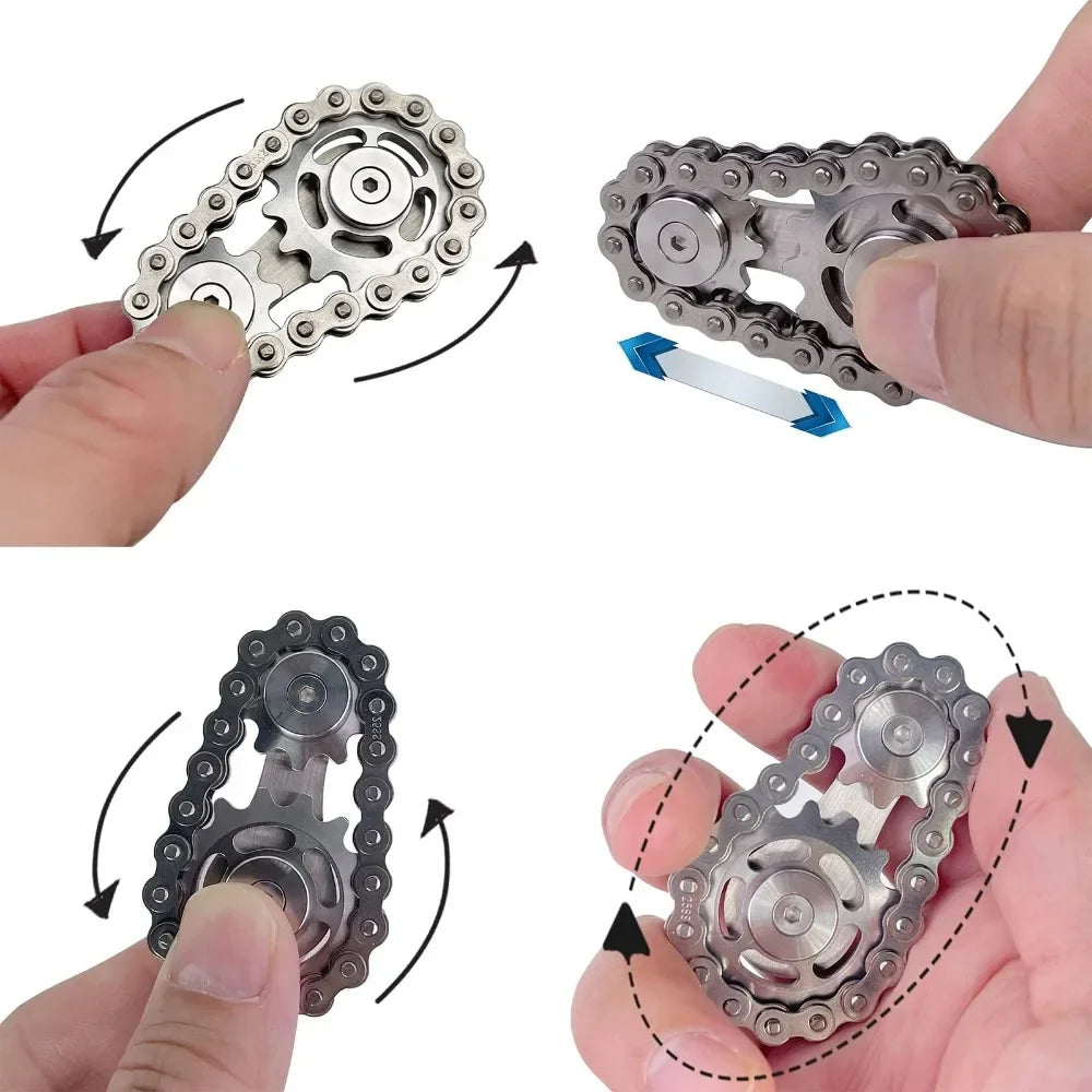 Sprockets Bicycle Chain Fidget Spinner Toys