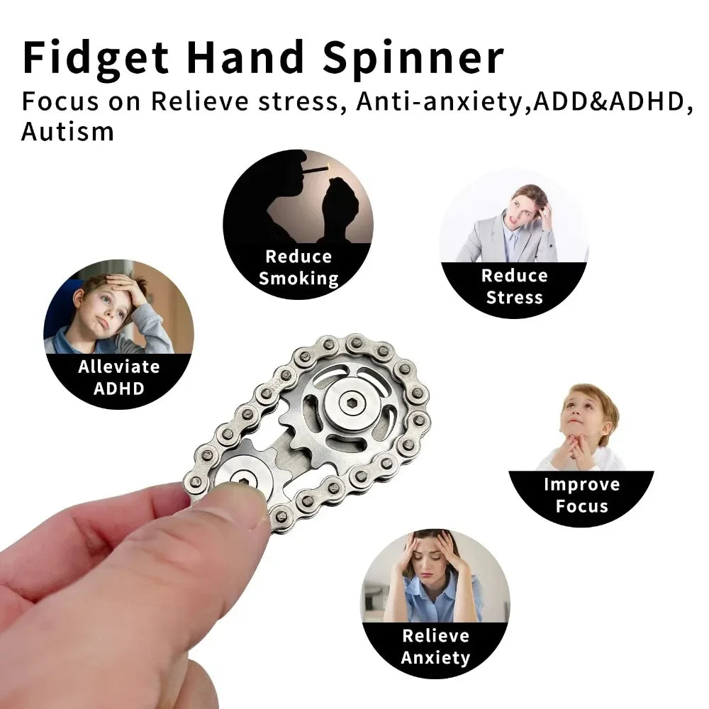 Sprockets Bicycle Chain Fidget Spinner Toys