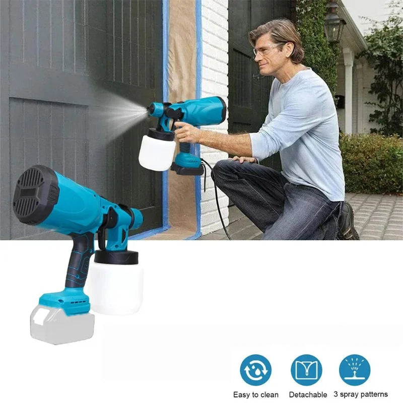 Cordless high pressure paint sprayer