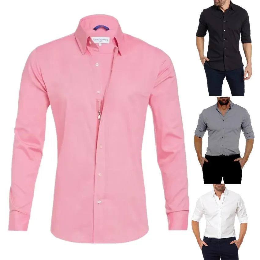 Oxford Stretch Zip Shirt