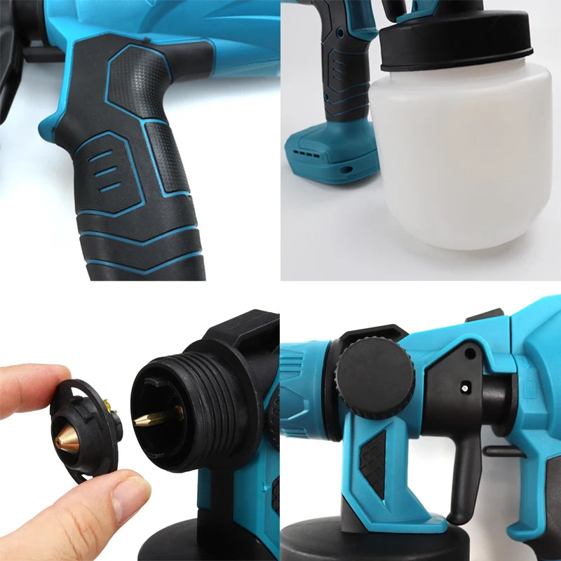 Cordless high pressure paint sprayer