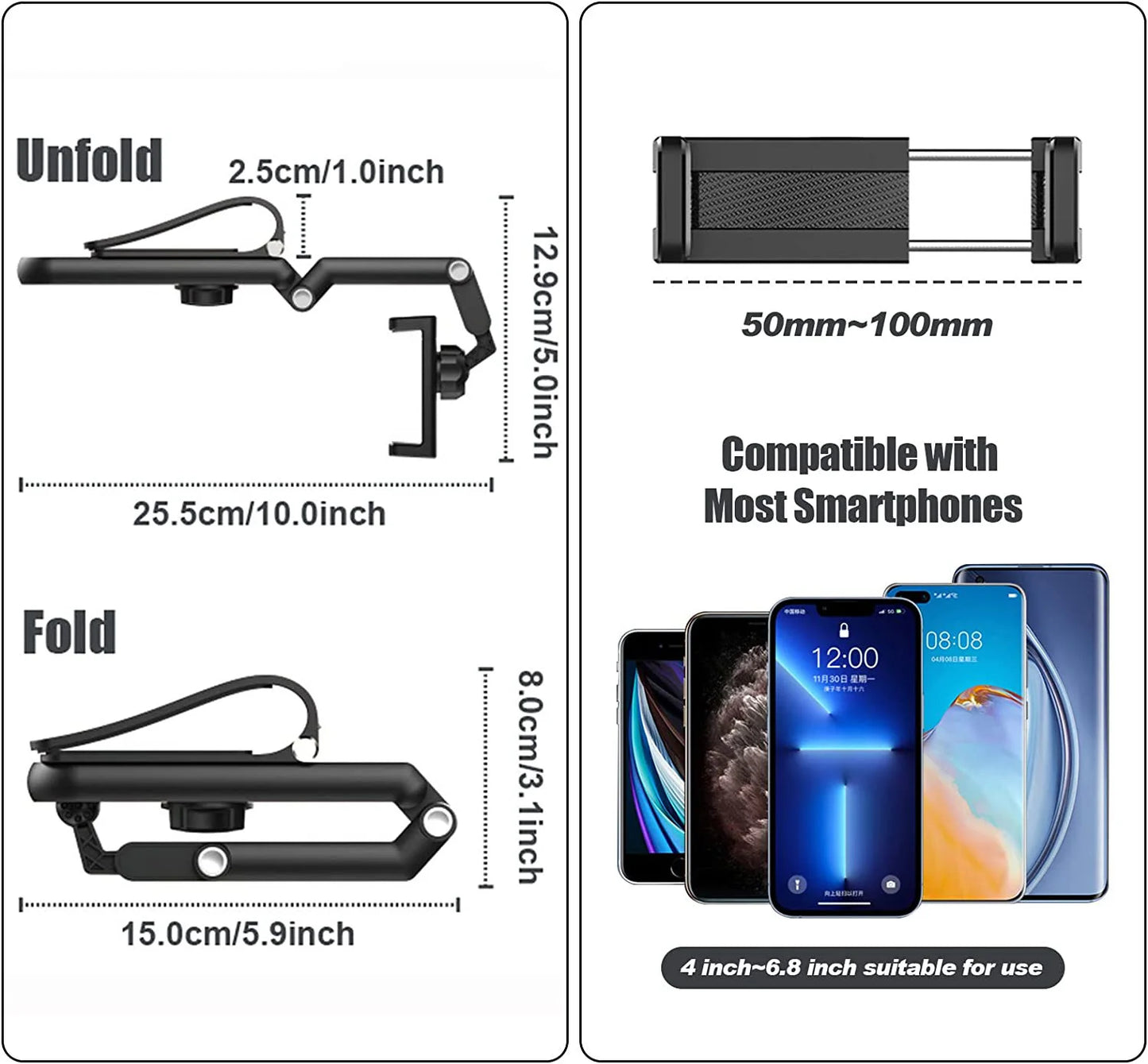 Rotatable and Retractable Car Phone Holder