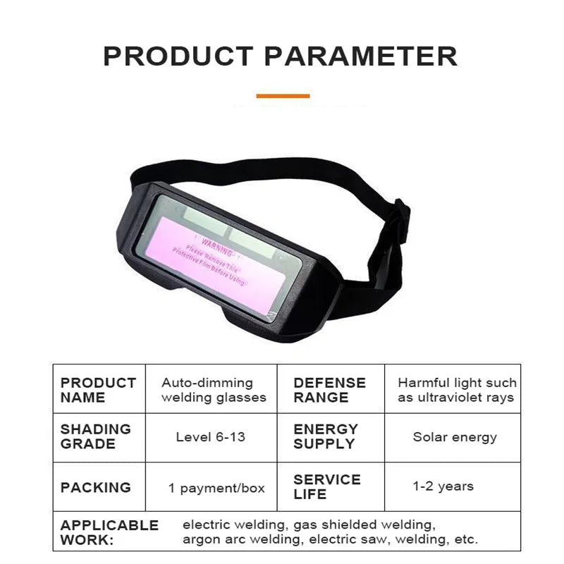 Auto Dimming Welding Glasses