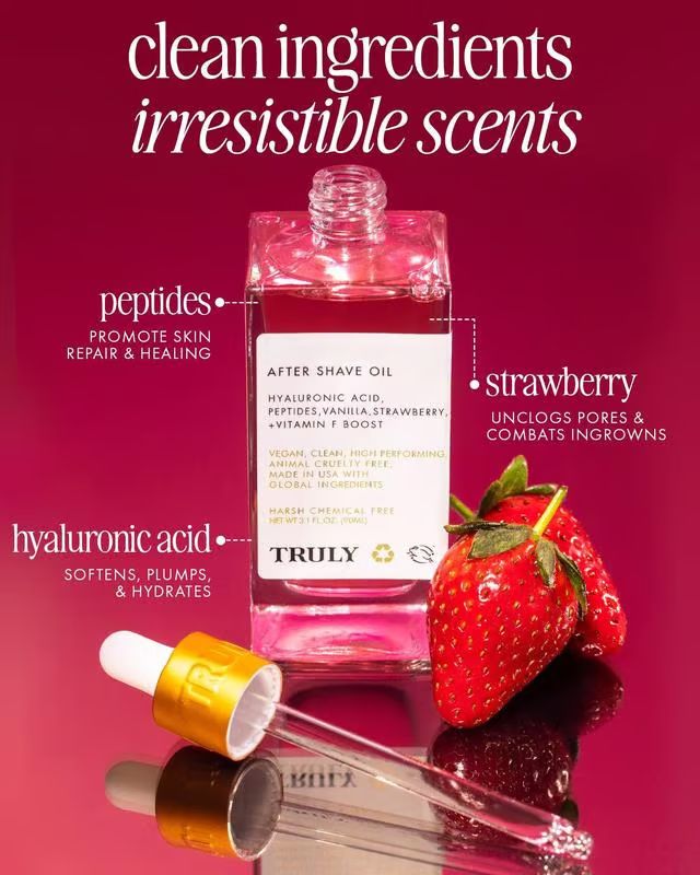 After Shave Oil - Strawberry & Vanilla Scent