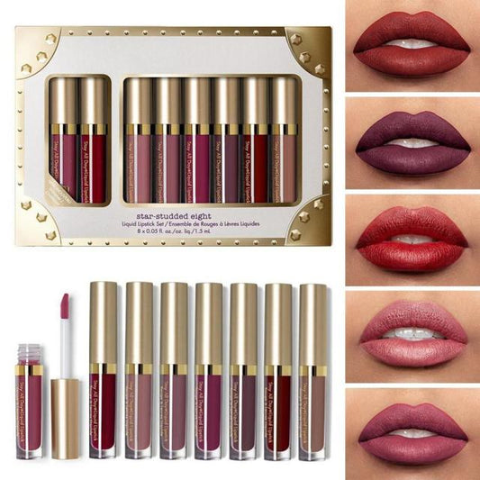 8pcs/Set Everlasting Matte Liquid Lipstick