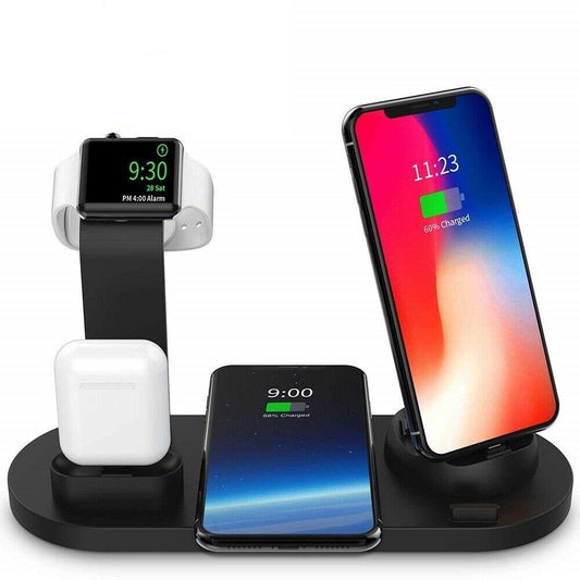 4-in-1 Multi Device Wireless Charging Dock Station for Apple iPhone, Samsung, Android, iWatch, iPad, Airpods, Google Pixel