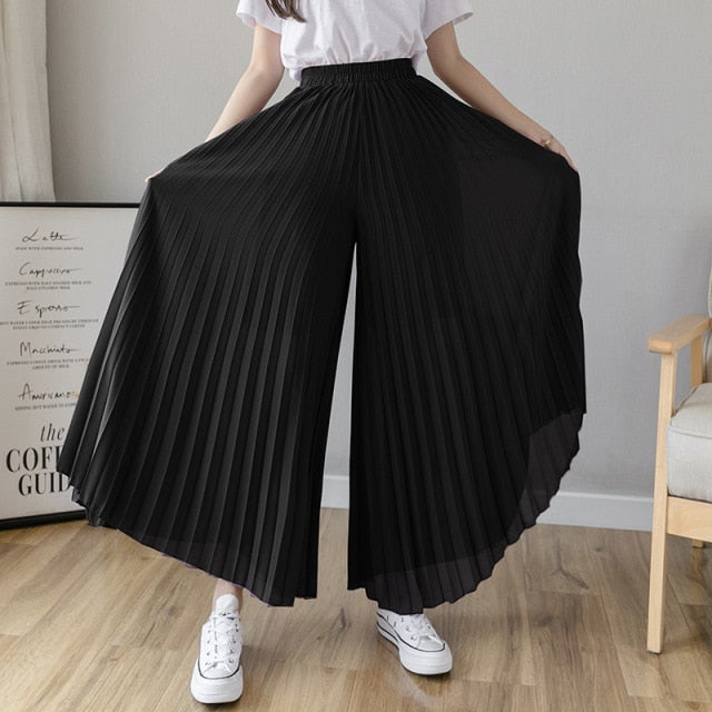 Stylish Pleated Skirt Pants