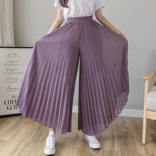 Stylish Pleated Skirt Pants