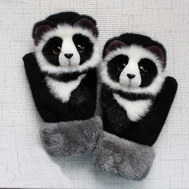 Hand-knitted Animal Mittens